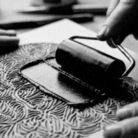 Gif of printmaker style in Black & White