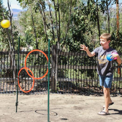 Canyon Hills Branch - Image of three children dispensing hot chocolate into cups