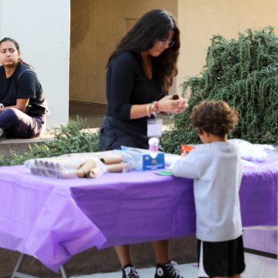 Ponderosa Joint-Use Branch image of a child participating during a crafting program