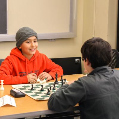 Ponderosa Joint-Use Branch Image of two children playing chess